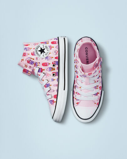 Chuck Taylor All Star Easy-On Frozen Treats Pink Foam/Prime Pink, Top and Side View