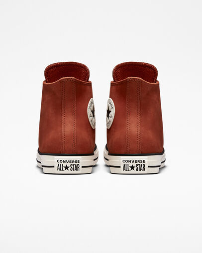 Chuck Taylor All Star Nubuck Leather Rugged Orange/Velvet Brown, Heel View