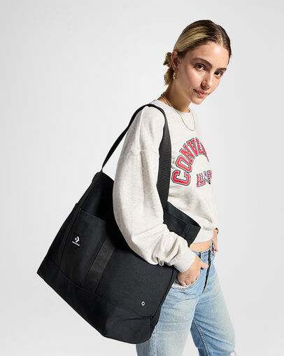 Premium Heavyweight Canvas Tote Bag Converse Black