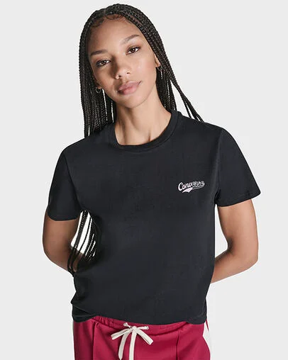 Winged Chucks T-Shirt Black, Back View