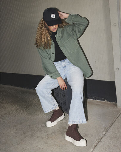 All Star Patch Baseball Hat Converse Black, Back View