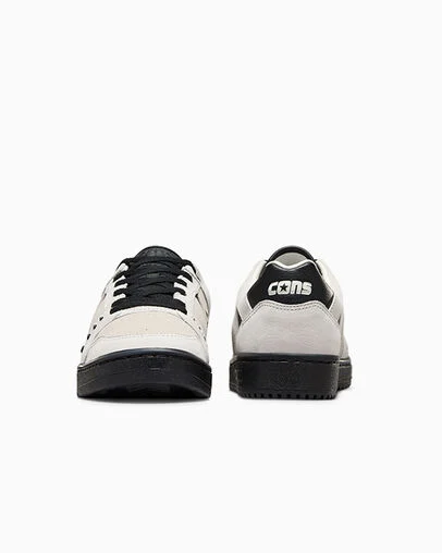 CONS AS-1 Pro Egret/Black/Black, Heel View
