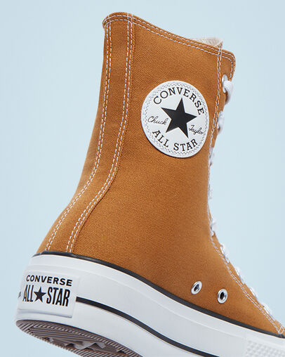Chuck Taylor All Star Lift Extra High Platform Dark Soba/White/Black, Detail Angle View