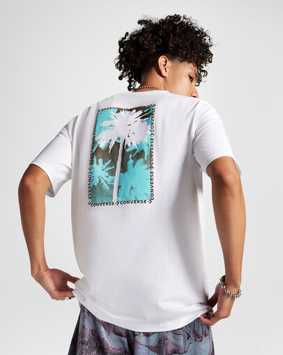 Palm Tree T-Shirt White, Full Body View