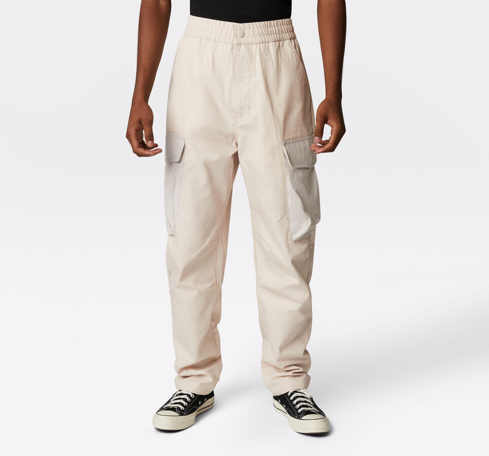 Pantalon cargo tiss&eacute; Sable d&eacute;sert