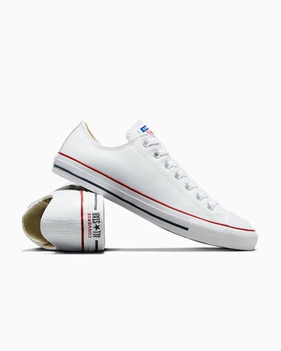 Chuck Taylor All Star Leather White, Detail Angle View