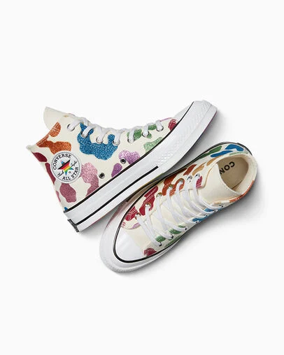 Chuck 70 Pride Aigrette/Bleu/Noir, Angled View