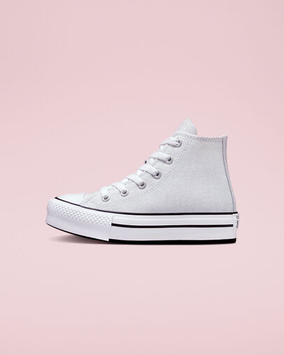 Chuck Taylor All Star Lift Platform Glitter White/Silver/Natural Ivory, Inner Side View