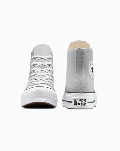 Chuck Taylor All Star Lift Platform Canvas Grey Area/White/Black, Heel View