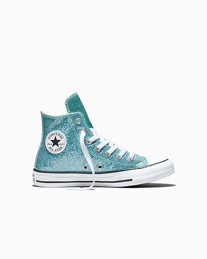 Chuck Taylor All Star Shimmer Aqua Mirage/White/Black, Outer Side View