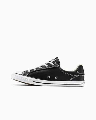 Chuck Taylor All Star Dainty Lucky Leather Black/White/Black, Inner Side View