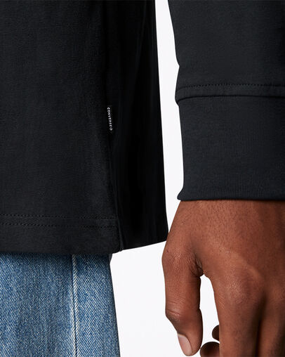 Better World Graphic Long Sleeve T-Shirt Converse Black, Detail View