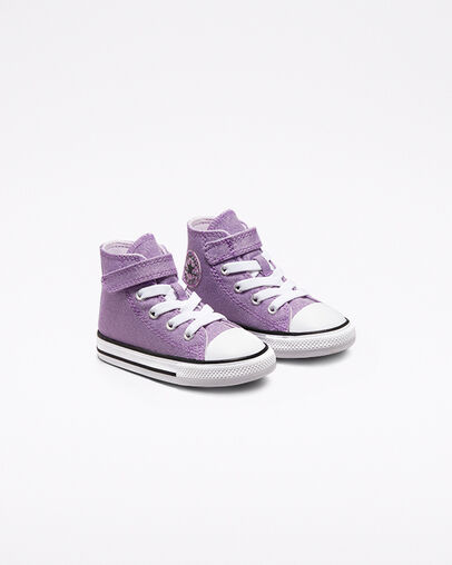 Chuck Taylor All Star 1V Undersea Glitter Pixel Purple/Pale Amethyst, Angled View