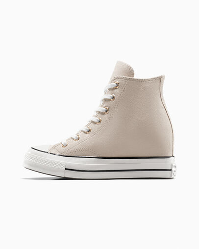 Chuck 70 Wedge Platform Suede Warm Clay/Egret/Black, Inner Side View