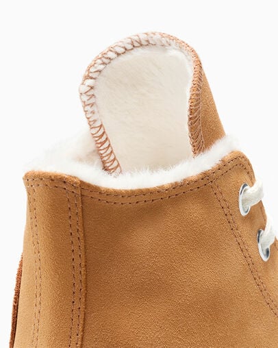 Chuck Taylor All Star Cozy Suede Gingersnap/Egret/Egret, Detail Angle View