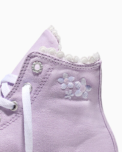 Chuck Taylor All Star EVA Lift Platform Bubble Flowers Lavender Latte/White/Black, Detail Angle View