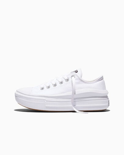 Chuck Taylor All Star Move Canvas Platform White/White/White, Inner Side View