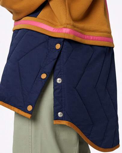 Convertible Hoodie Dress Dark Soba Multi