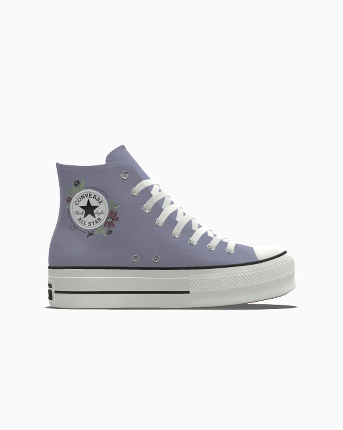 Converse Custom Chuck Taylor All Star Lift Platform By You - 171209CSP25_lavendertrek_floral_S