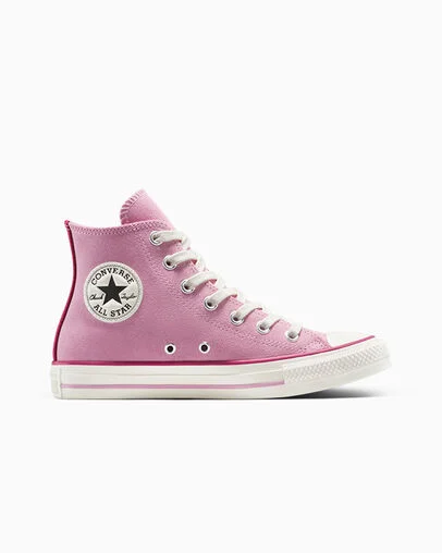 Chuck Taylor All Star Contrast Suede Cliffside Rose/Sporty Berry, Outer Side View