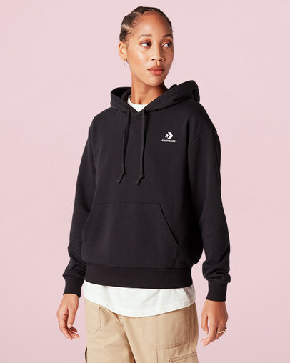 Bestickter Star Chevron Hoodie Converse Black