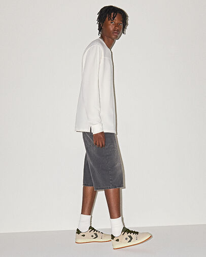 CONS AS-1 Pro Suede Classic Ecru/Black/Gum, On Foot Shot 1