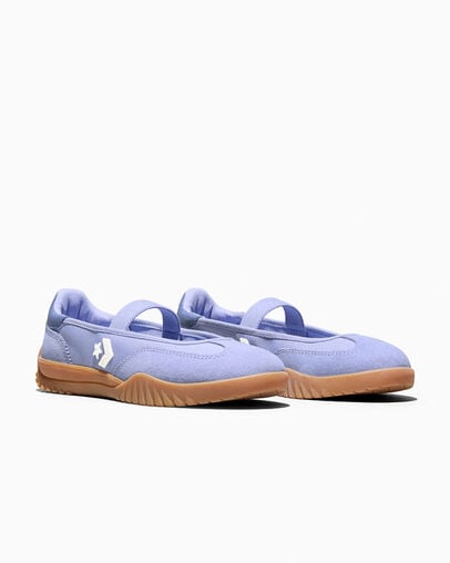 Run Star Trainer Ballet Flat Very Peri Purple/Indigo Storm/Gum, Top and Side View
