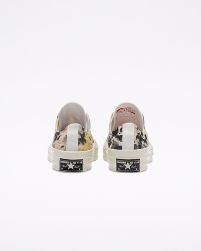 Chuck 70 Washed Florals Sesame/Gravel/Egret, Heel View