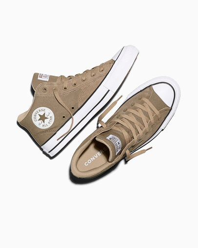Chuck Taylor All Star Malden Street Canvas & Suede Taupe/Vintage Cargo Brown/White, Angled View