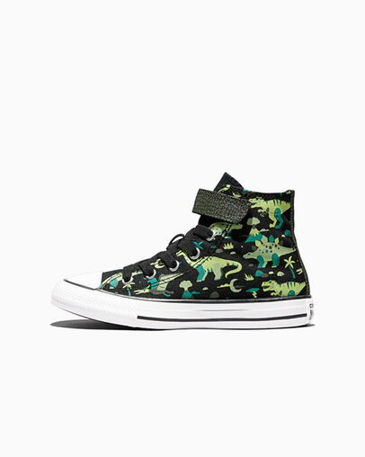Chuck Taylor All Star Easy-On Dinos Black/White/Neon Mantis Green, Inner Side View