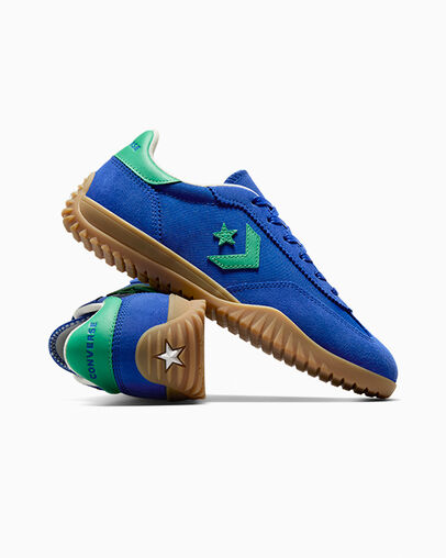 Run Star Trainer Bleu/Vert sommet/&Eacute;cru, Detail Angle View