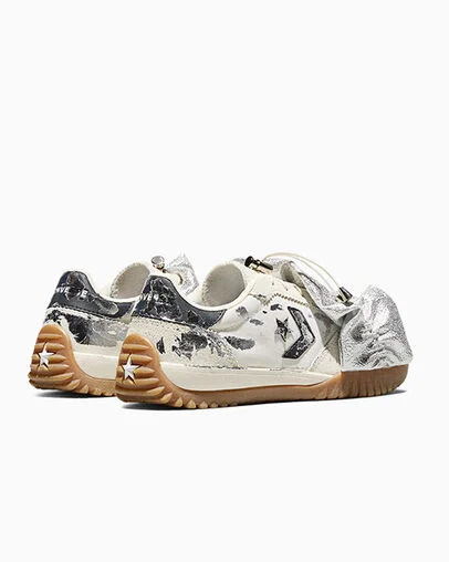 Run Star Trainer Limited Edition Silver Ruffle Metal Silver Ruffle, Heel View