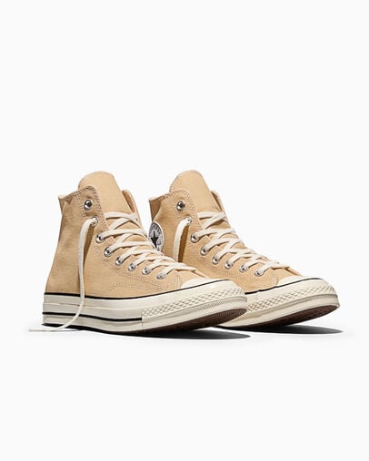 Chuck 70 Vintage Canvas Hay Day Brown/Egret/Black, Top and Side View