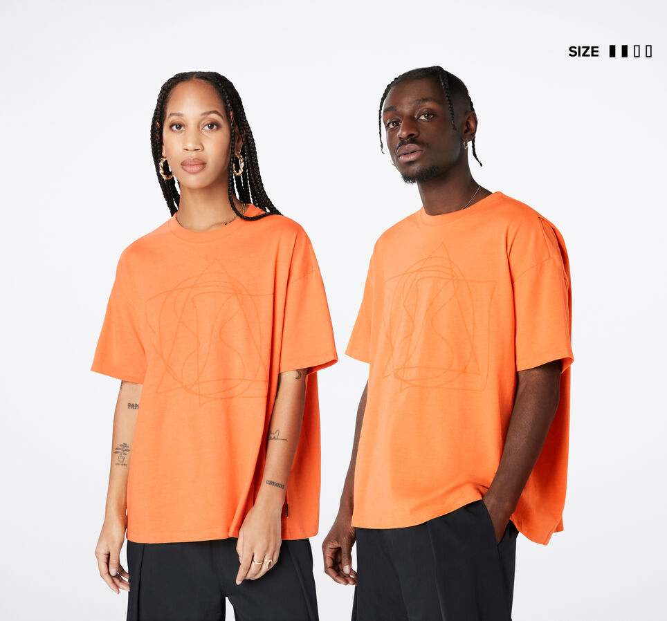 Converse Shapes Graphic Box T-Shirt Bright Poppy Heather