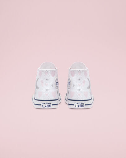 Chuck Taylor All Star My Wish White/Pink/Silver, Heel View