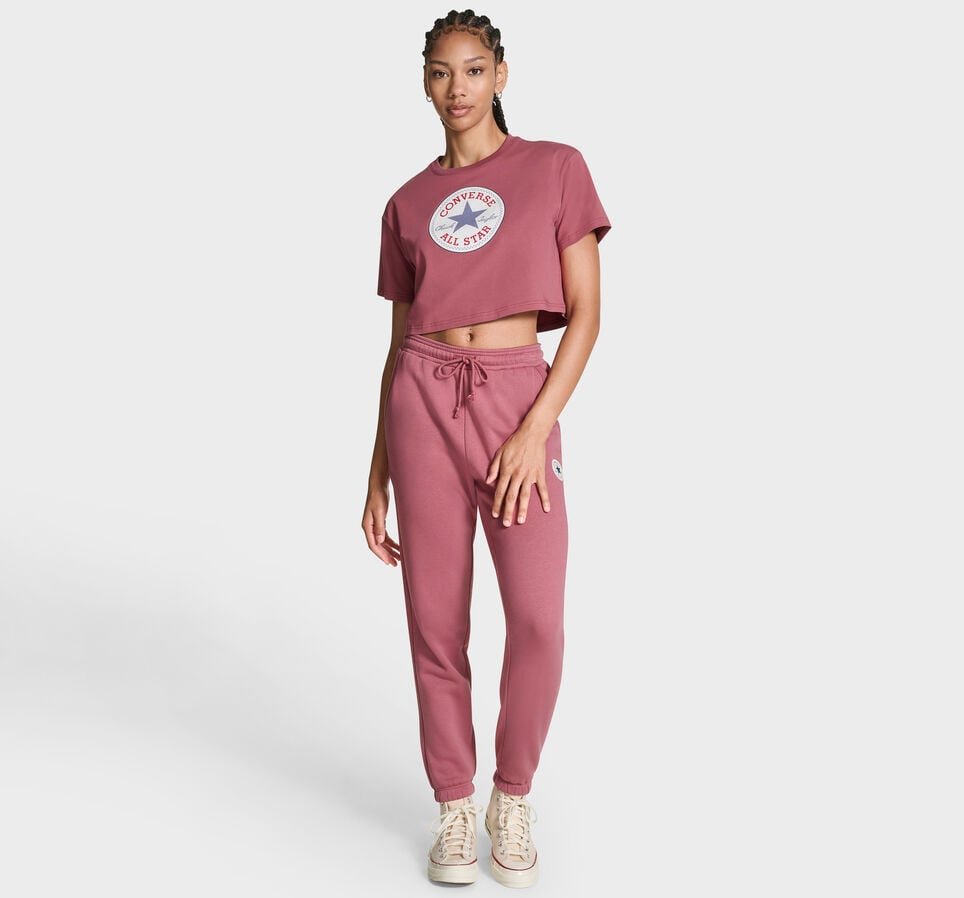 Chuck Taylor All Star Patch Cropped T-Shirt Royal Flushed