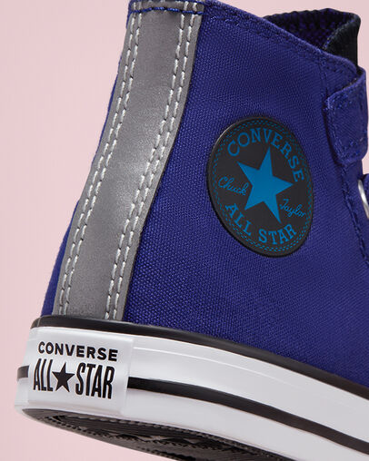 Chuck Taylor All Star Easy-On Reflective Concord/Kinetic Blue/Black, Detail Angle View