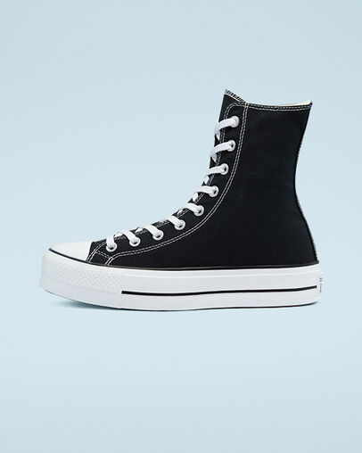 Chuck Taylor All Star Lift Extra High Platform Black/White/Black, Inner Side View