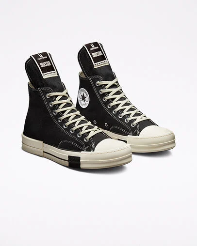 Converse x DRKSHDW DRKSTAR Chuck 70 Black/Egret/Black, Angled View