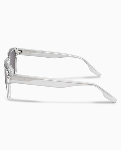 Fluidity Square Sunglasses Crystal Clear, Back View