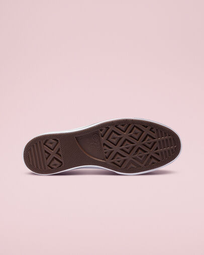 Chuck Taylor All Star Platform Metal Leather Piel de color negro cristal 3D, Outsole View