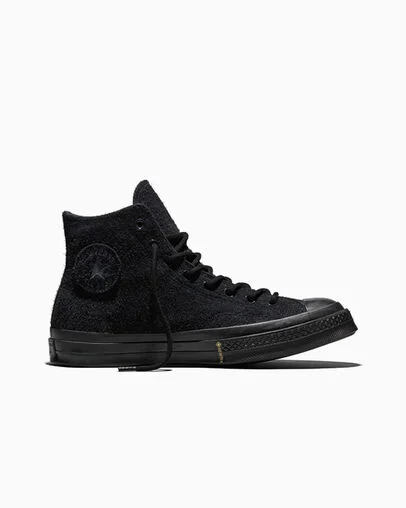 Chuck 70 GORE-TEX Hairy Suede Black/Black/Black, Outer Side View