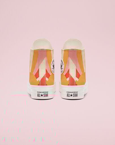 Chuck Taylor All Star Lift Platform Summer Spirit Sunflower Gold/Bright Poppy, Heel View