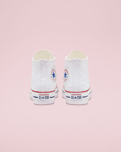 Love Ceremony EVA Platform Chuck Taylor All Star Blanco/Granate/Azul marino medianoche, Heel View