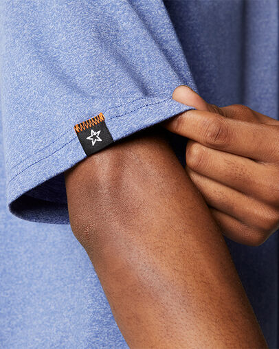 Embroidered Pocket T-Shirt Washed Indigo, Detail View