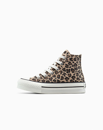 Chuck Taylor All Star EVA Lift Platform Leopard Warm Quarry/Vintage White, Inner Side View