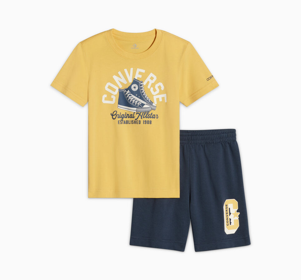 Retro Remix T-Shirt and Shorts Set Converse Navy