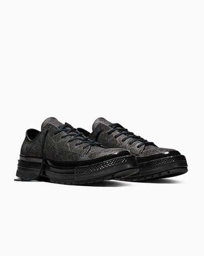 Chuck 70 National Snakeskin Print Black/Dark Matter/Black, Top and Side View