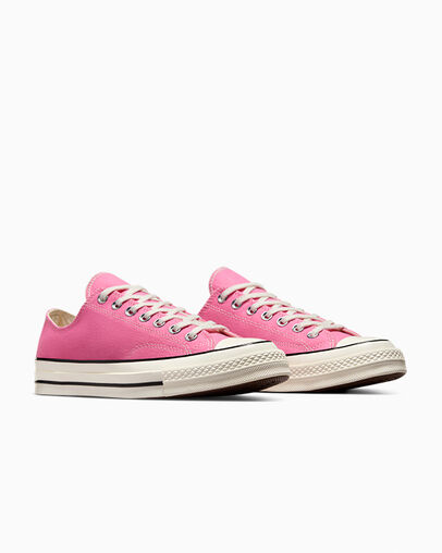 Chuck 70 Low Top Pink/Egret/Black, Top and Side View