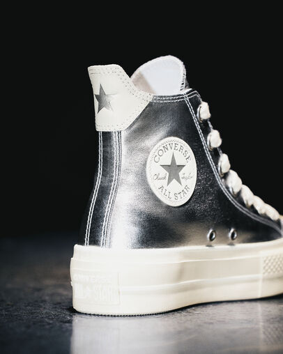 Star Lift Metallic Converse High Tops Taylor All Star Lift Chuck